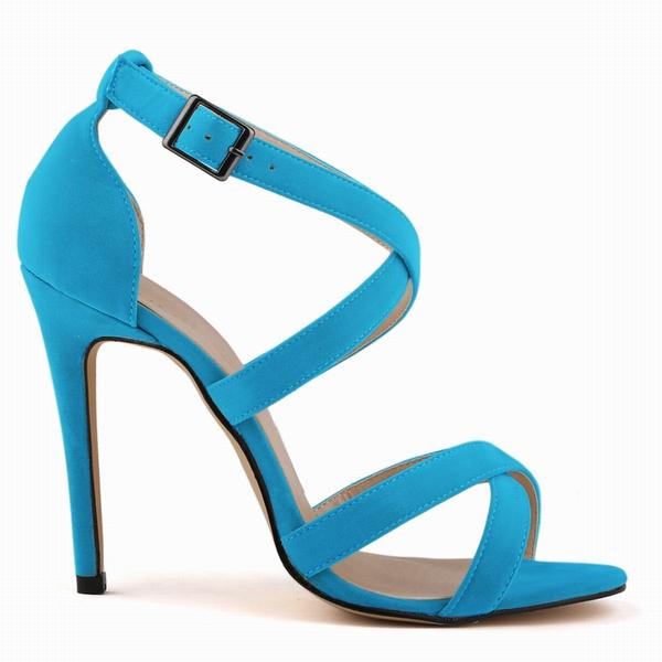 New Sexy Women Sandals Fashion Open Toe Ankle Straps High Heels Summer 11cm Thin Heel Party Dress Shoes Shoe