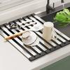 Foldable Sink Drain Rack Detachable Sink Storage Rack Durable Dish Storage Organizer  Water Filter