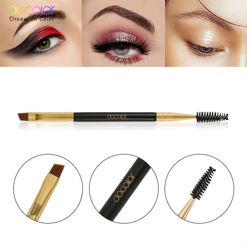 Кисть для бровей с щеточкой 2-в-1 Docolor