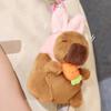 Animal Shy Cat Dog Keychain Funny Plush Doll Pendant Capybara Plush Pendant  Kid Boys