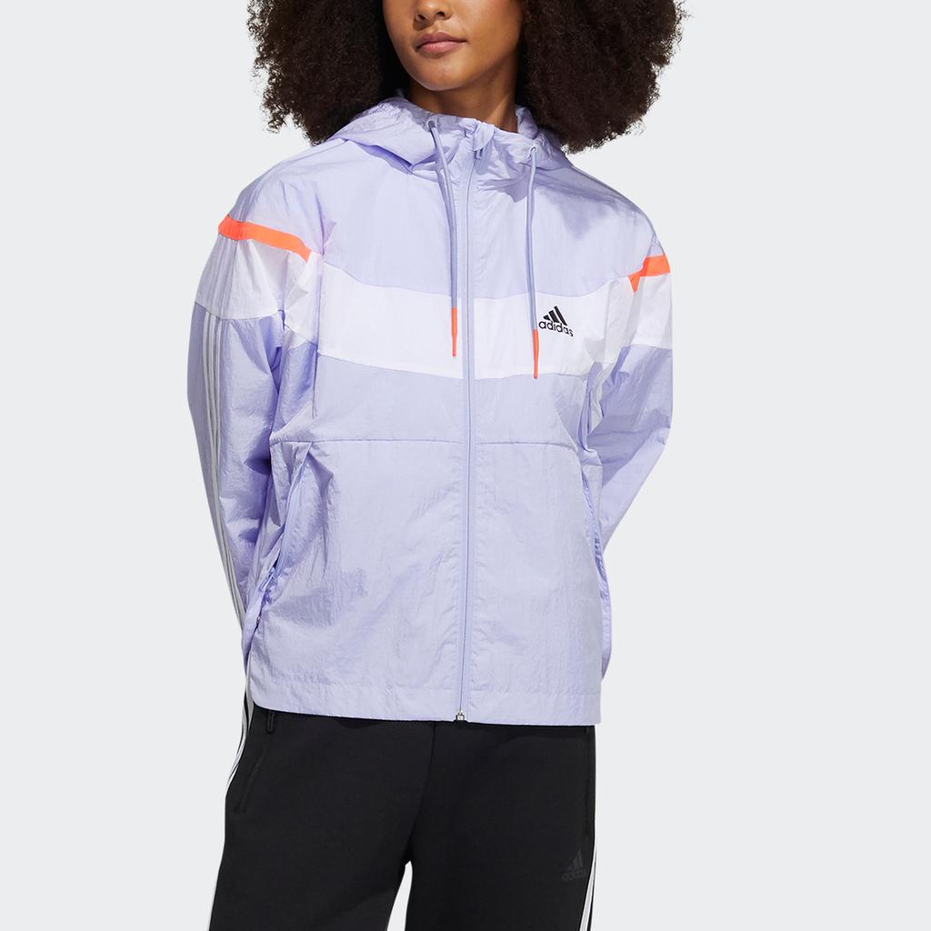 Adidas Wx Color Block Windbreaker Jacket Women Jackets Purple HD0368