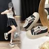 Women's Shoes for Winter New Korean Style Thick-soled Canvas Shoes Breathable and Comfortable Trendy Board Shoes Fashionable Youthful