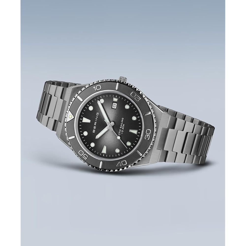 [Официальный импорт] BERING Мужские и женские (унисекс) Аналоговые кварцевые часы, Часы коллекции Arctic, Браслет со звеньями, 18940-777, Длительная гарантия, Сапфир