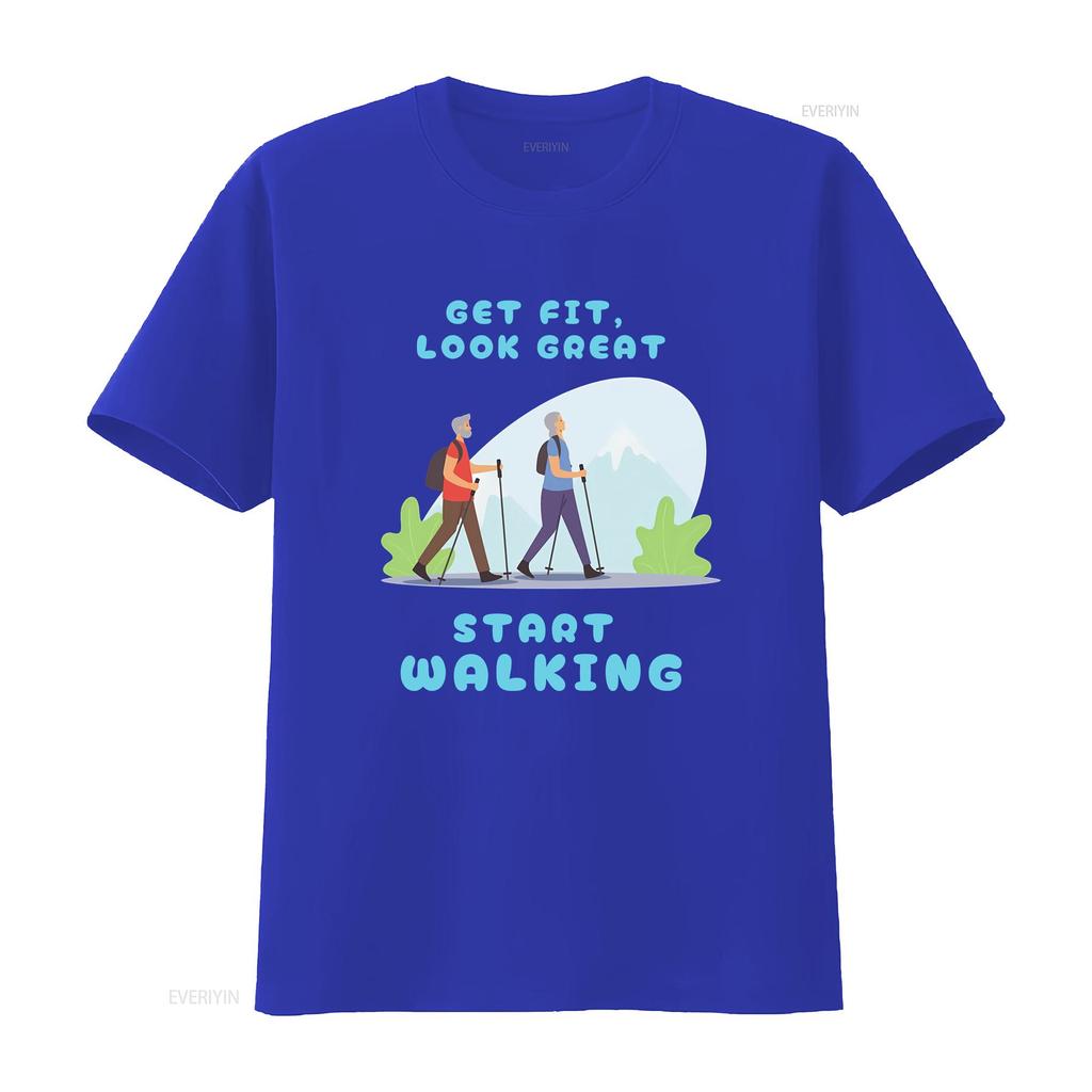 Get FiT T Shirt Start Walking tee Fitness tees exercise gift for walker classic vintage Washed Comfortable designer clothes