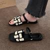 French Fairy Style Flat-bottomed Sandals Female Summer Fashion with Skirt Temperament New Popular Versatile Roman Sandals