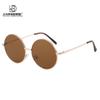 Модные ретро-солнцезащитные очки для взрослых с металлической оправой, круглые мужские и женские солнцезащитные очки, модные солнцезащитные очки, простые очки