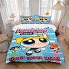 Powerpuff Girls Adventure Print 3Pcs Bedding Setduvet Cover With 2 Bedropillowcase Home Birthday Gift