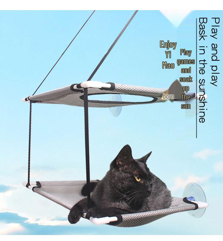 Double Layer Suction Cup Cat Hammock for Glass Windows
