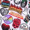 Панк Хиппи Нашивки Нашивные Вышитые Нашивки Для Одежды Термоклеящиеся Нашивки На Одежду Нашивка Череп Для Одежды Наклейки