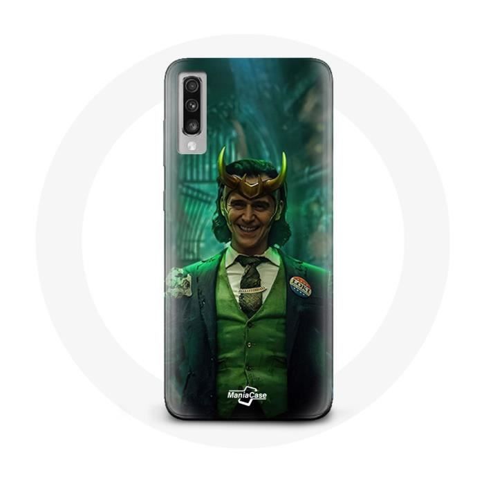 Coque - Maniacase - Samsung Galaxy A50 - Souple - Noir - Loki Thor Ragnarok