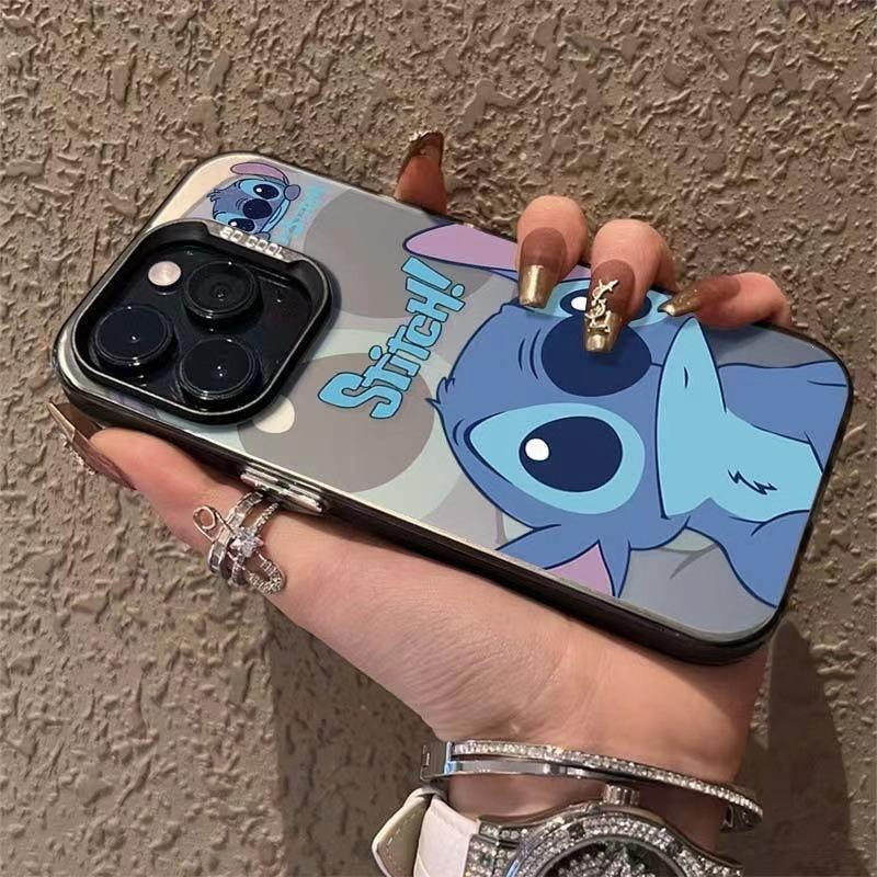 Мультяшный растерянный Стич подходит для чехла iPhone 16promax iPhone16pro мультяшный 14plus жесткий x