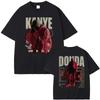 Лучшая Знаменитая Футболка Kanye West The College Dropout Мужская Женская С Принтом Хлопковая Футболка с Коротким Рукавом Летняя Футболка Оверсайз Топы