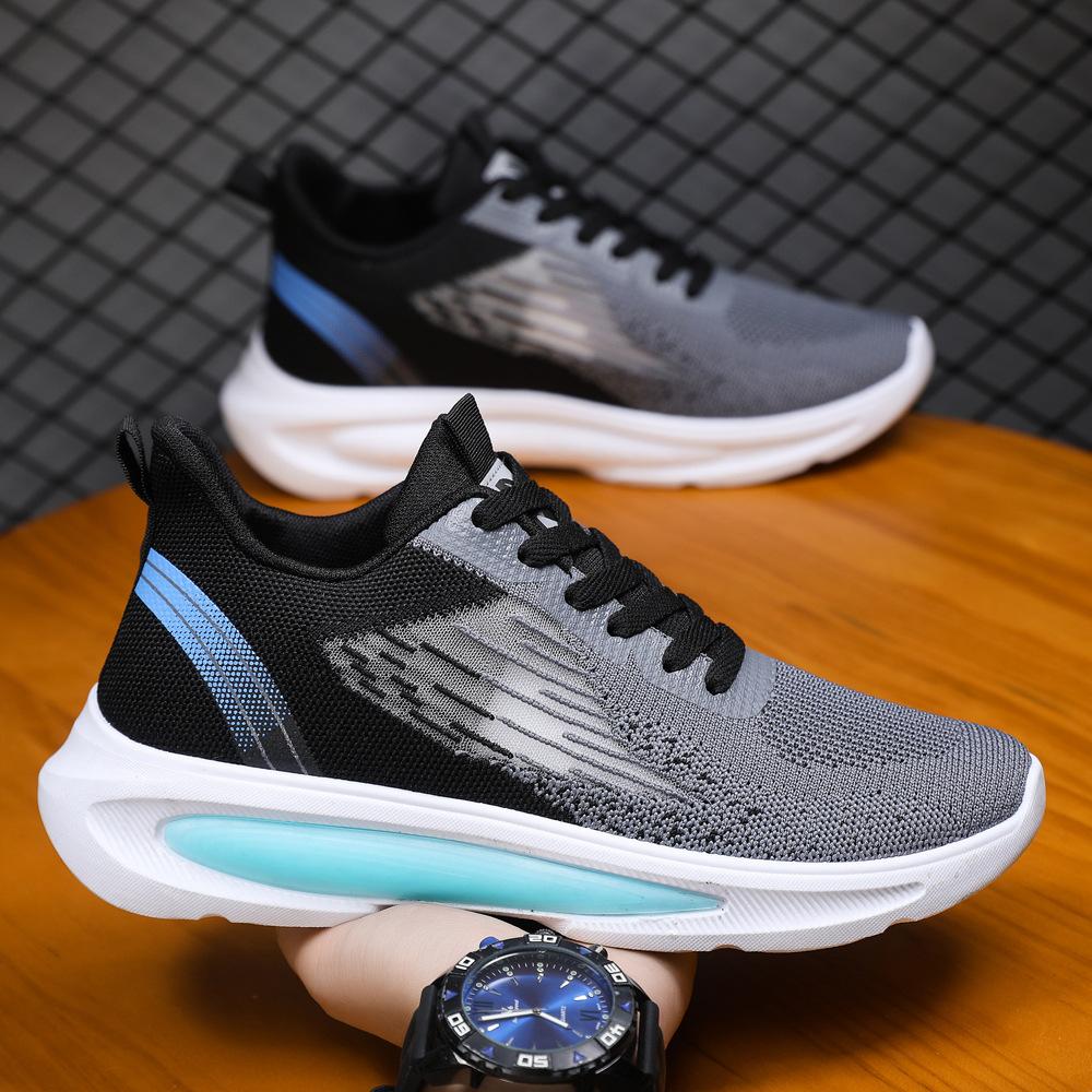 Мужская обувь весна и осень новые мужские летающие тканые дышащие повседневные спортивные трендовые универсальные студенческие беговые