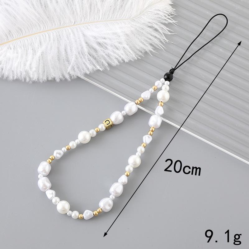 Korean Love Heart Beaded Phone Chain & Keychain Set for Women