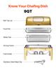 VEVOR Roll Top Chafing Dish Buffet Complete Set, 9Qt Stainless Steel Chafer with Full Size Pan