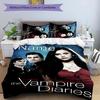 3pcs the Vampire Diaries Cover Set - Personalized Name, HD Printed Bedding with 1 Cover and 2 Pillowcases - Perfect for Home Decor, Easy Care