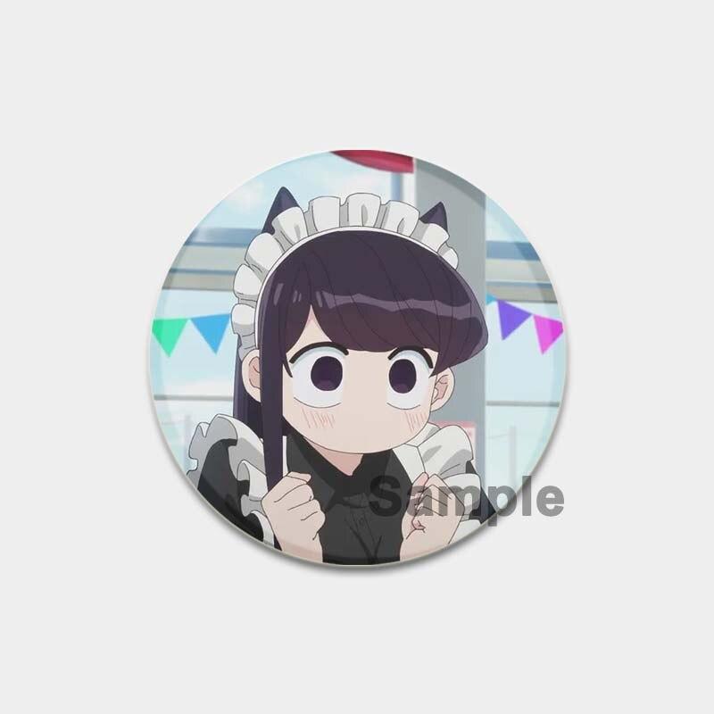 58 мм аниме «Коми может T общаться», булавка с отворотом, значок для косплея с героями мультфильмов, креативные подарки, броши Gujian Одноклассники, милые булавки для рюкзаков