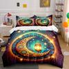 3 шт. Комплект постельного белья с полумесяцем и фонарем на Рамадан Золотой фонарь и мечеть Печать Пододеяльник Комплект Исламский праздничный узор для мусульманского дома