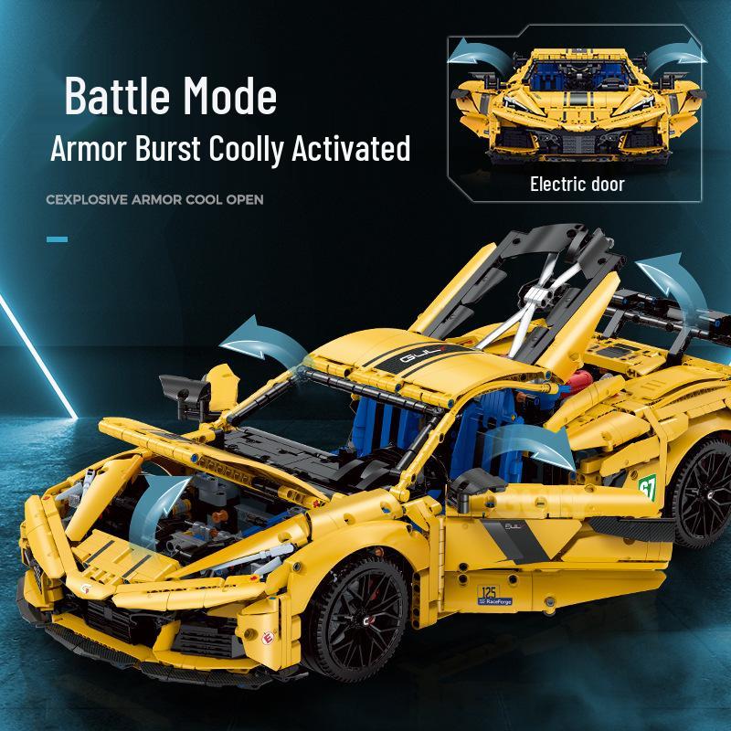 Конструктор Gu Li 10622 Спортивный автомобиль Corvette на радиоуправлении, Совместим с Lego, Идеальный подарок для мальчиков