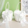 Wedding Ring Pillow For Jewelry Bowknot Pearl Hand-held Ribbons Basket Accessories Supplies Props