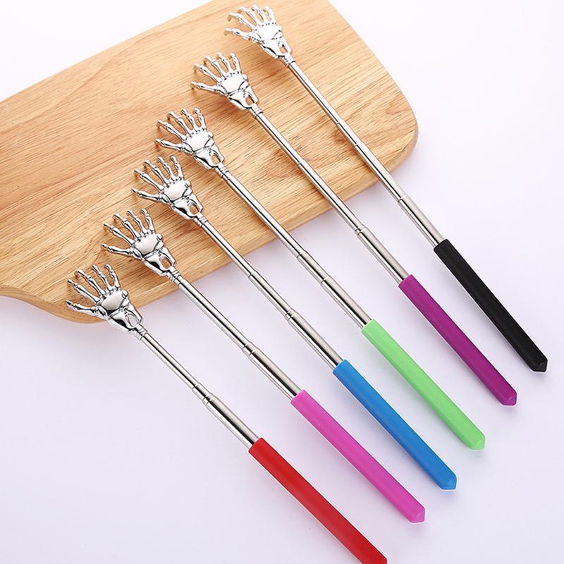 Нержавеющая сталь спина чесалка телескопический чесальный массажер выдвижной зудящий старый человек