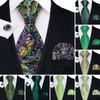 8 Designs Formal Casual Silk Necktie Handkerchief Cufflinks Set for Mens