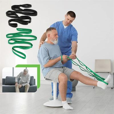 Неэластичный эластичный ремень, износостойкий, с несколькими петлями, растягивающий ремень для физиотерапии, ремень для йоги для мужчин и женщин