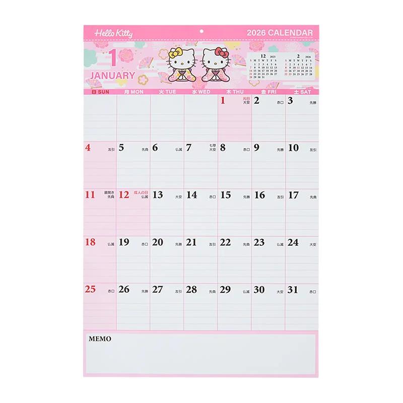 Sanrio Hello Kitty Write Calendar 2026 Japan NEW Sanrio Characters