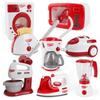 Children's Educational Play Kitchen Set with Electric Appliances and Tableware