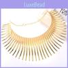 Solid Color Fashion Curved Design Women Metal Necklace Collar For Trendy Outfit