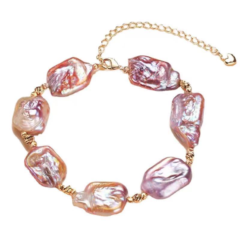 Барочный жемчужный браслет Необычный жемчужный браслет Красочный ретро-персона