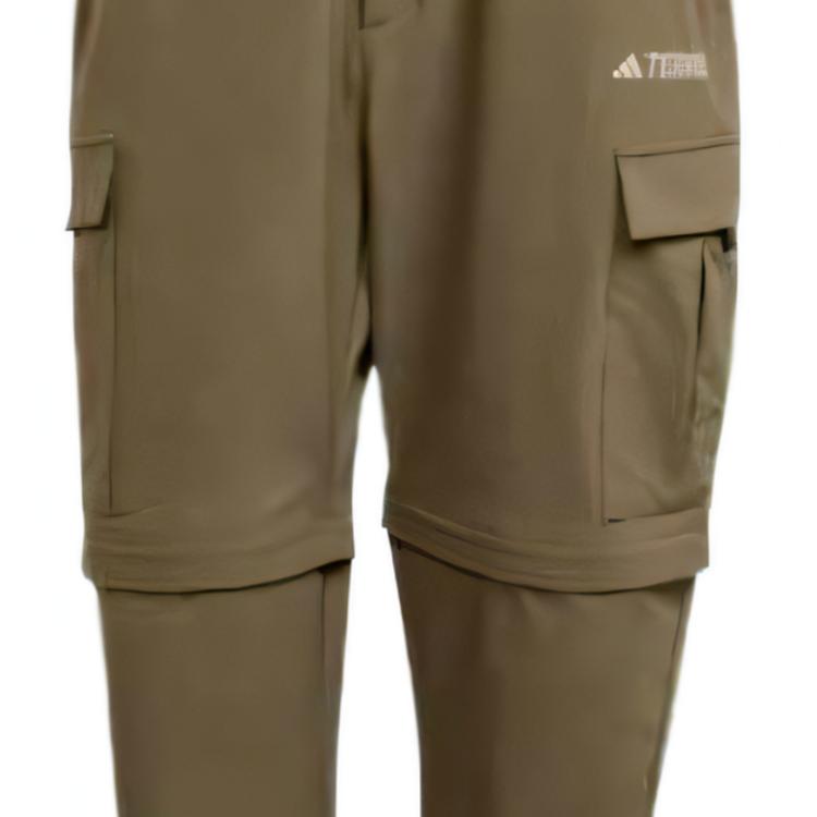 adidas Terrex SS25 Модные Универсальные Классические Спортивные Длинные Брюки Мужские Брюки Оливково-зеленые JD3485