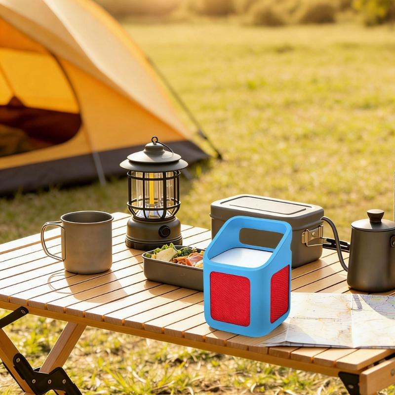 Прочный силиконовый защитный чехол для колонки Toniebox 2 с ручкой для переноски и ударопрочной функцией