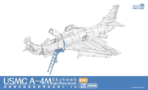 Magic Factory 1/48 Scale American A-4M Skyhawk Light Attack Aircraft Plastic Model MGF5002