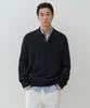 MUSINSA STANDARD Washable Supima Cotton Long Sleeve Knitted Polo Shirt [Navy]