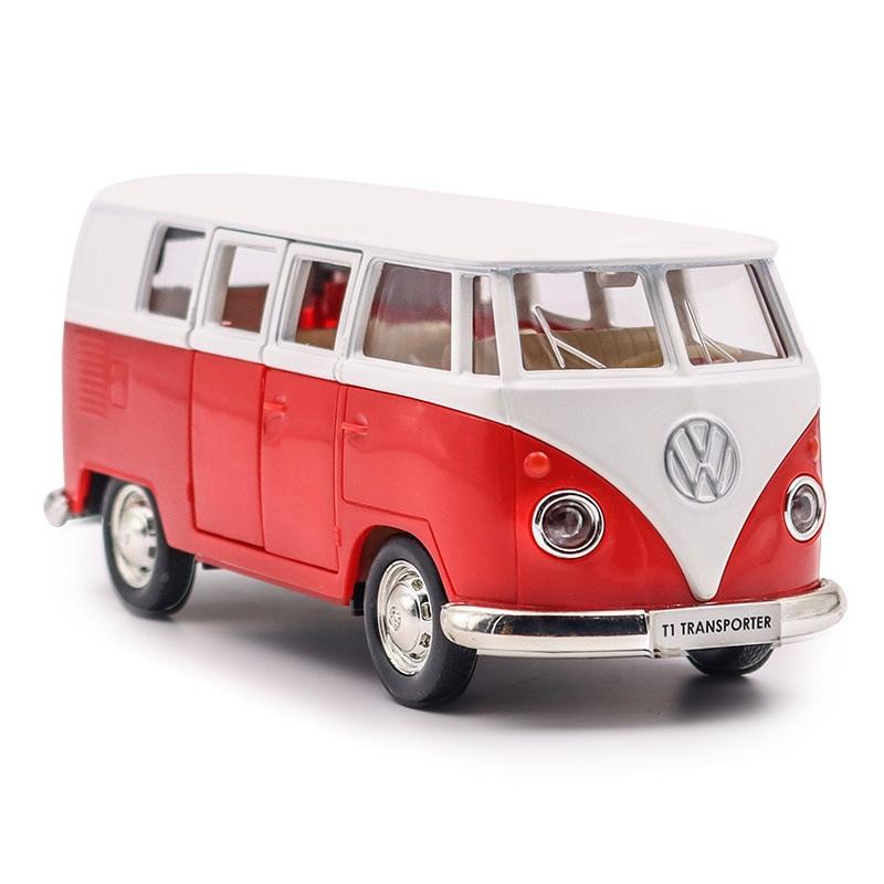 Моделирование изысканных литья под давлением и игрушечных автомобилей VW T1 Transporter 1950 года, классический автобус RMZ city 1:Модель из 36 сплавов с откатным механизмом