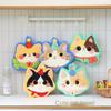 Soft Hand Towel Cute Cat Washcloth Durable Toilet Handkerchief  Kitchen