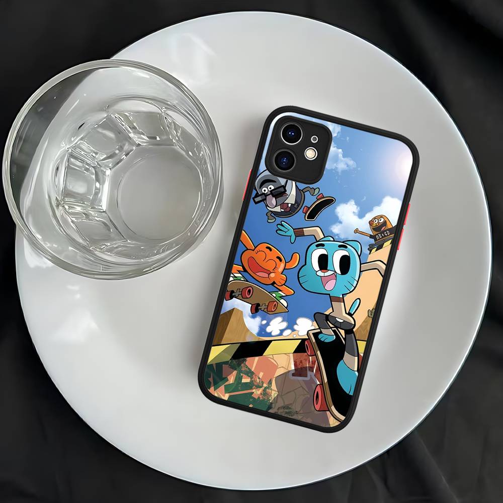 Чехол для телефона A-Amazing W-World Of G-Gumball для iPhone 13 12 X XS MAX Pro Max 16 15 11 14 Pro Max Ударопрочный Матовый Чехол