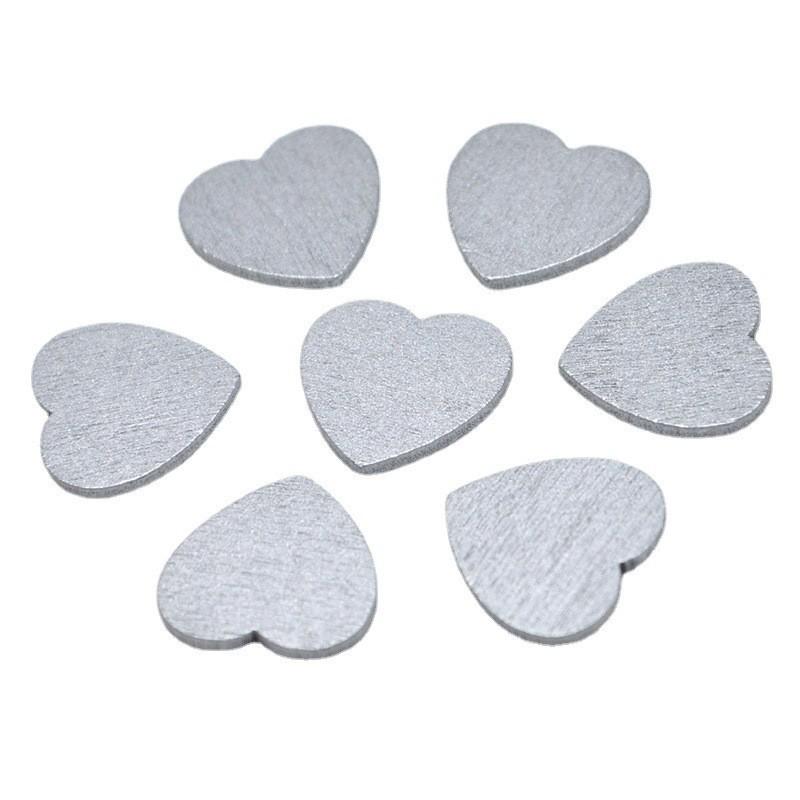 18mm Wooden Heart Chips, 100pc Pack - Colored Wedding & Festival DIY Decorations