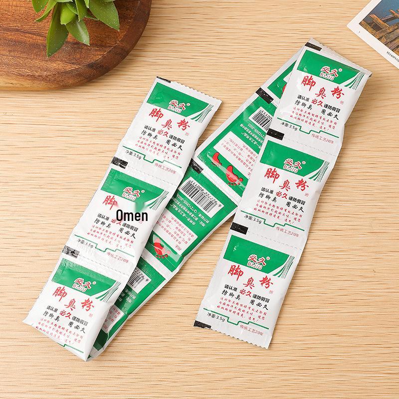 Порошок от запаха ног Bijiu: Дезодорант для обуви и носков, Ванночка для ног и Ухаживающий порошок