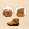 Женские зимние сапоги Plus Velvet Snow Boots Casual Suede на шнуровке из искусственной кожи, теплые, с покатым каблуком, хлопковые, большие, толстые, нескользящие