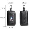 BBJV7 Carbon Fiber Leather Wallet Car Remote Key Storage Zippers Bag For Bmw 50th Anniversary M E36 F20 E46 E90 E87 E34 X3 X5 X6 M2 M3