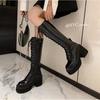 Han Chao Super Hot Girls Fried Street Boots Knight Boots 2025 Autumn and Winter Niche Design Thick-soled High-heeled Boots