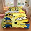 3Pcs Minions Movie Poster Bedding Sets For All Sizes New 3D Printed Bed Cover Comforter Duvet Cover Pillowcase Bedroom Decoration