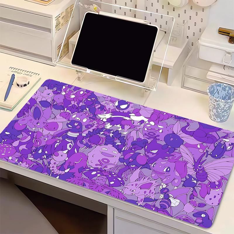 Rubber Mouse Pad P-Pokemon Gengar Gamers Decoracion Gamer Desk Mat pc Mousepad Laptop Gaming Accessories Varmilo Keyboard Carpet