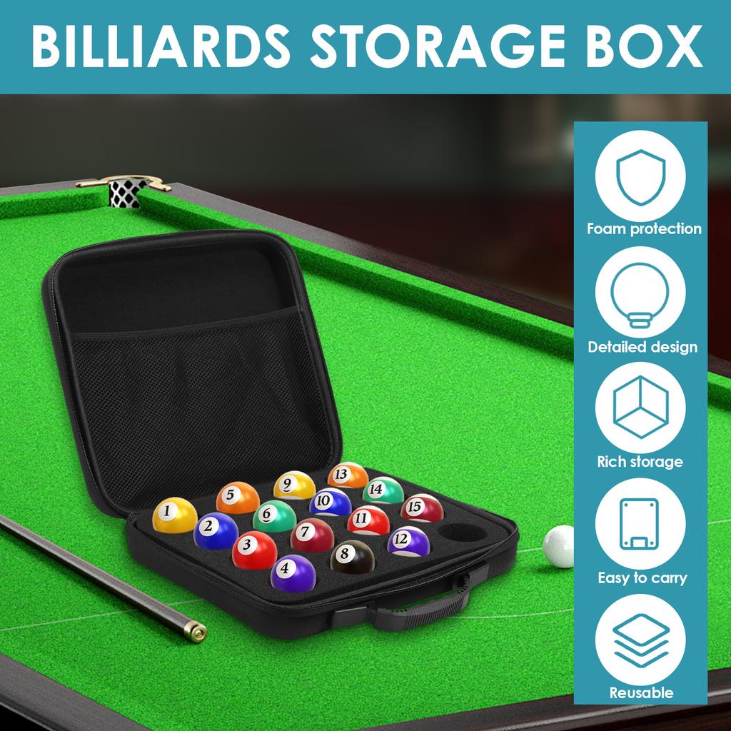 16/32 Grids Billiard Balls Bag Travel Pool Ball Storage Case Sponge Padded Portable SnookerBilliard Organizer Accessories