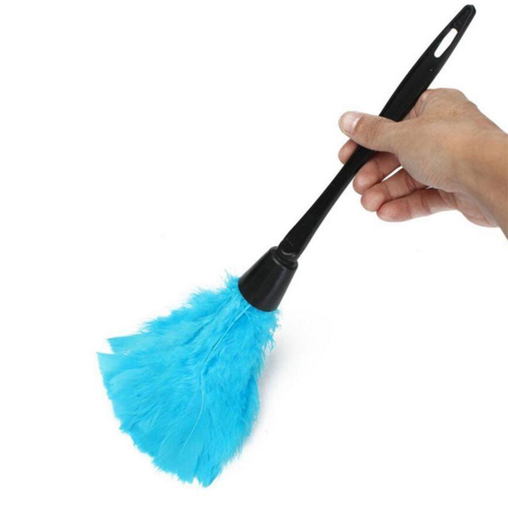 New Portable Anti-static Home Cleaning Plastic Handle Turkey Feather Duster Cleaner