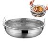 Stainless Steel Filter Basket Reusable Round Mesh Tray Frying Grilling Kitchen Strainer Fruit Vegetable Water Filter Basket