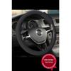 Роскошный чехол на руль премиум-класса без запаха, 38–40 см, черный из искусственной кожи