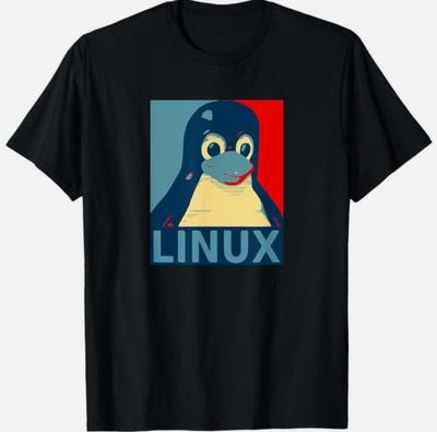 Унисекс Футболка с Графическим Дизайном Пингвин Tux из Linux